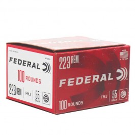 Federal 223 Remington 55gr FMJ - 100 rd