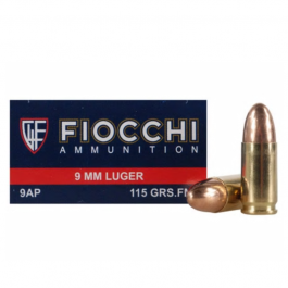 Fiocchi 9mm Luger 115gr FMJ -  200 rounds