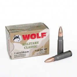 Wolf Military Classic 7.62x39mm 124gr HP Steel