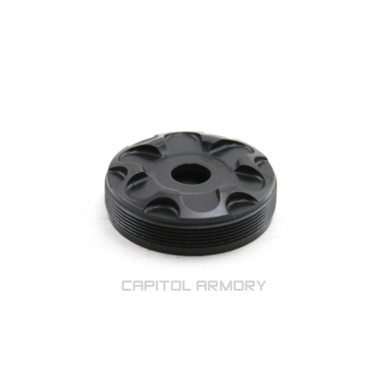 Rugged Flat End Cap - Titanium & Steel | Capitol Armory